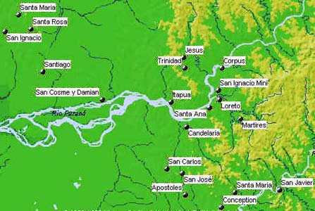 map Jesuit reductions